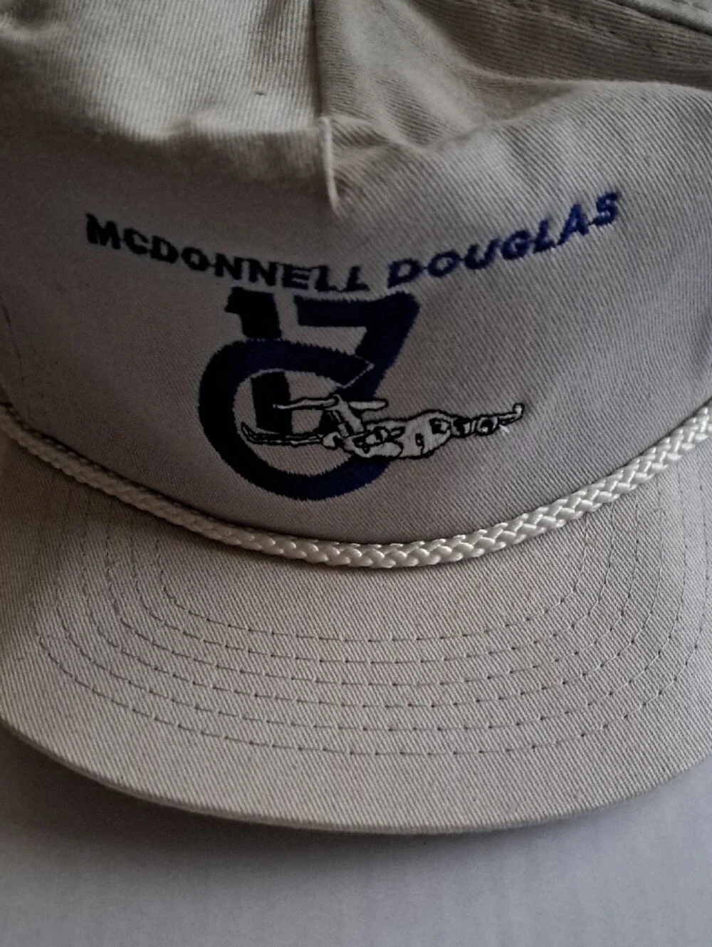 McDonnell Douglas Beige Rope-Trim Baseball Cap